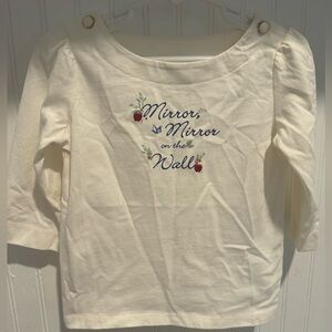Janie and Jack Snow White Long Sleeve Shirt Sz 3